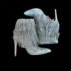 Steve Madden Gray Flapper Booties